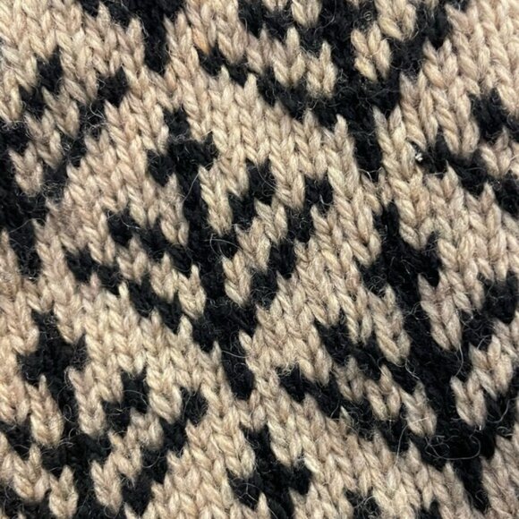 Vintage 90s Nordic inspired wool blend zip-up sweater is size small. - Picture 12 of 13